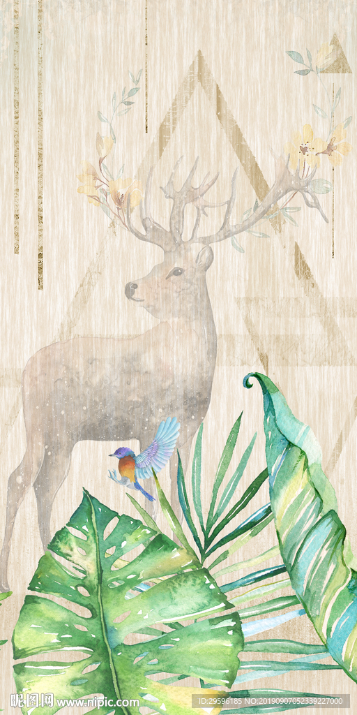 高档创意新玄关画 TIF分层