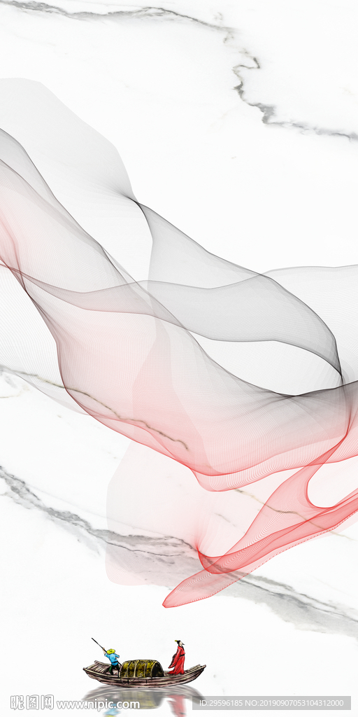 线条新山水水墨画 TIF分层