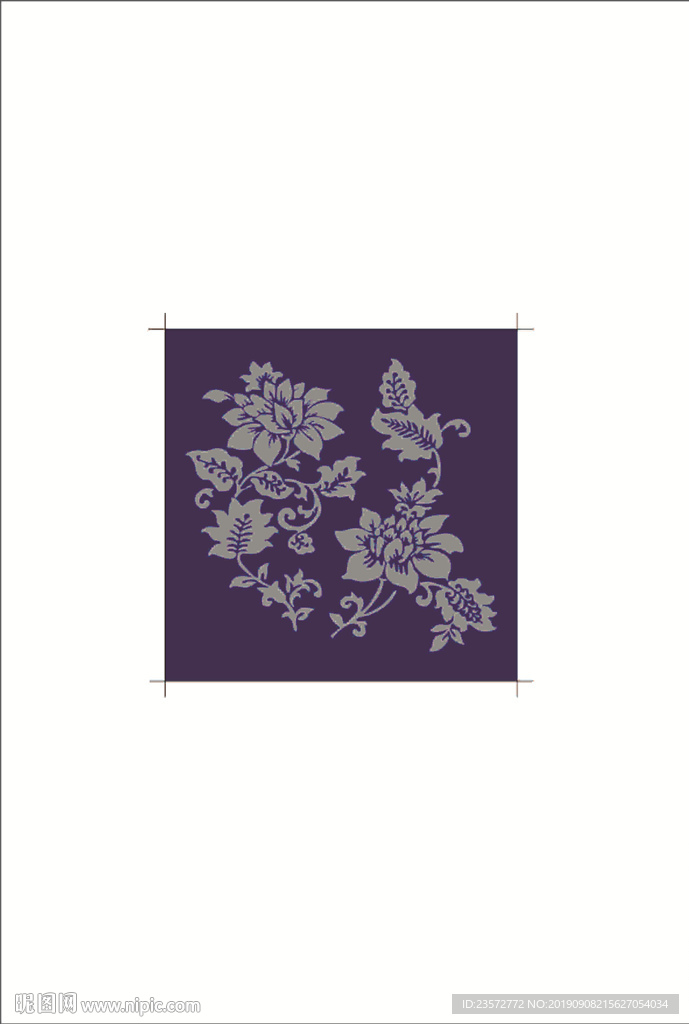 田园风格印花矢量