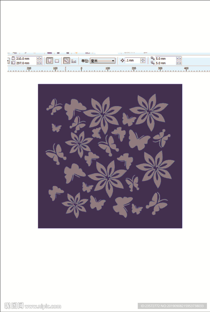 田园风格印花矢量