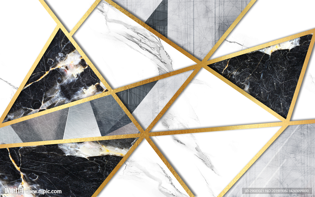 新款几何石材 TIF分层画