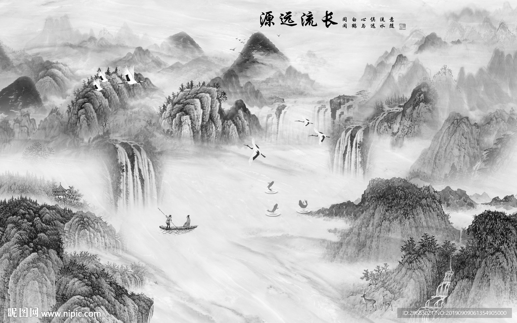 极品新中式背景墙 TIF分层