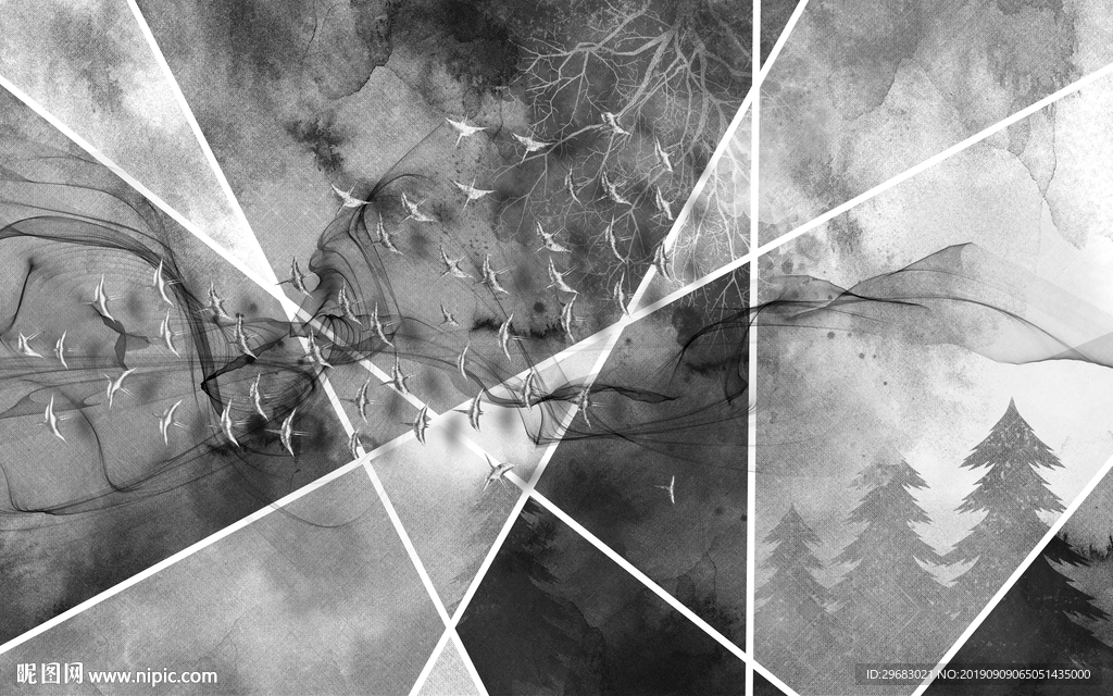 灰色几何石材 TIF分层 爵