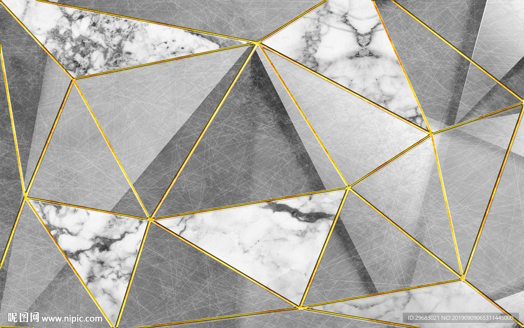 现代高清几何石材 TIF分层