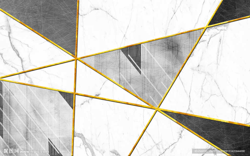 抽象几何石材 TIF分层画