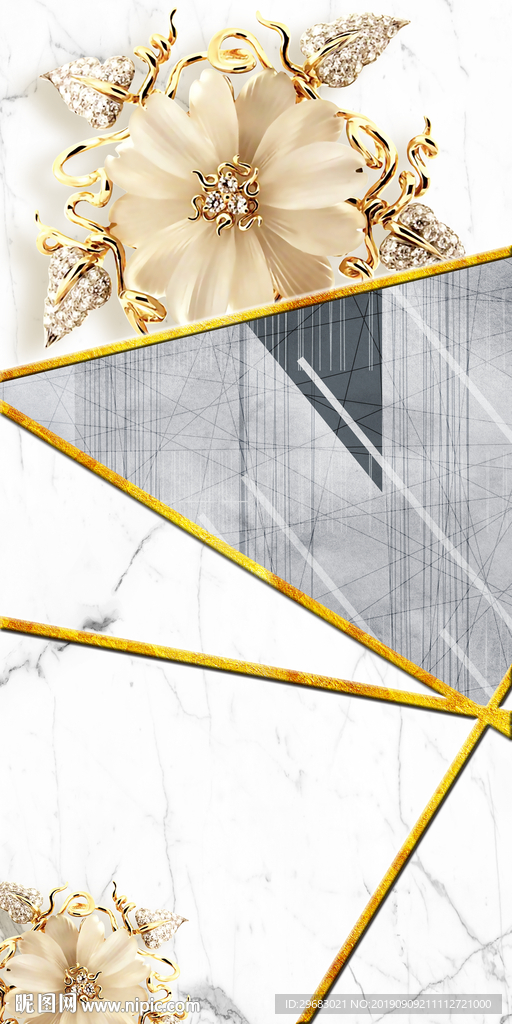 新中式几何纹理 TIF分层画