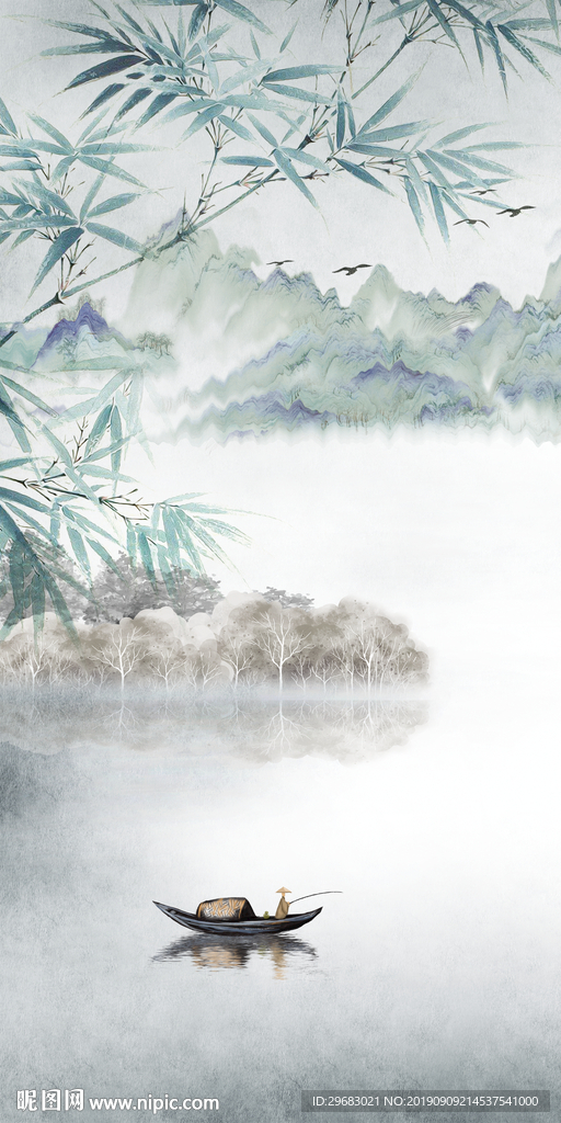 极品新中式山水画 TIF分层