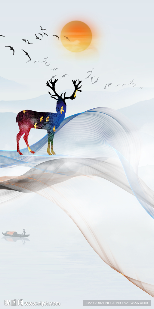 高档 几何纹理 TIF分层画