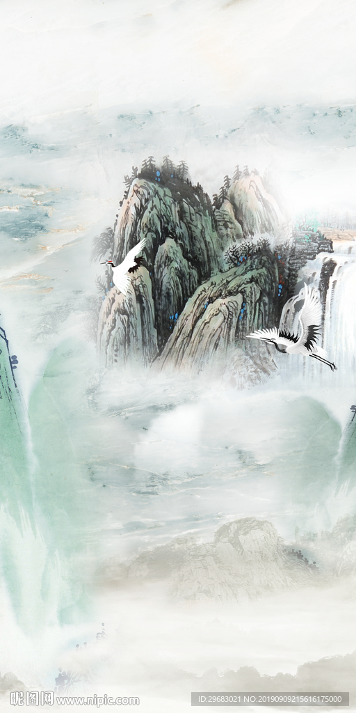 极品新中式山水画 TIF分层