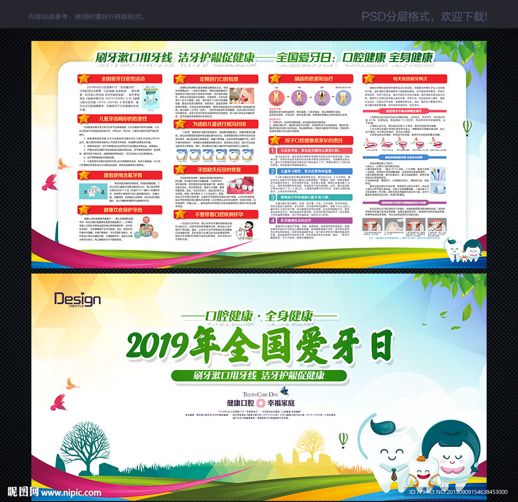 全国爱牙日展板