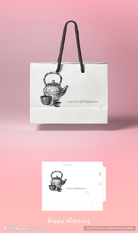 INS风简约礼品袋 茶叶手提袋