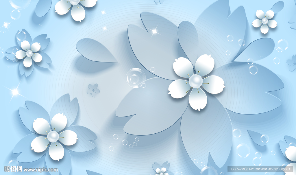 玫瑰花卉背景立体背景墙壁画