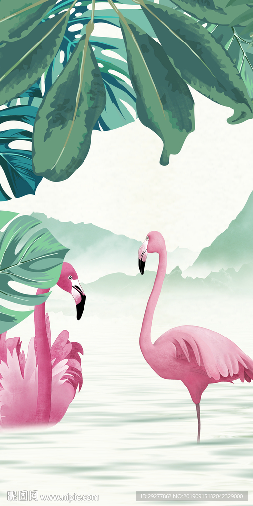 现代奢华玄关画 TIF分层