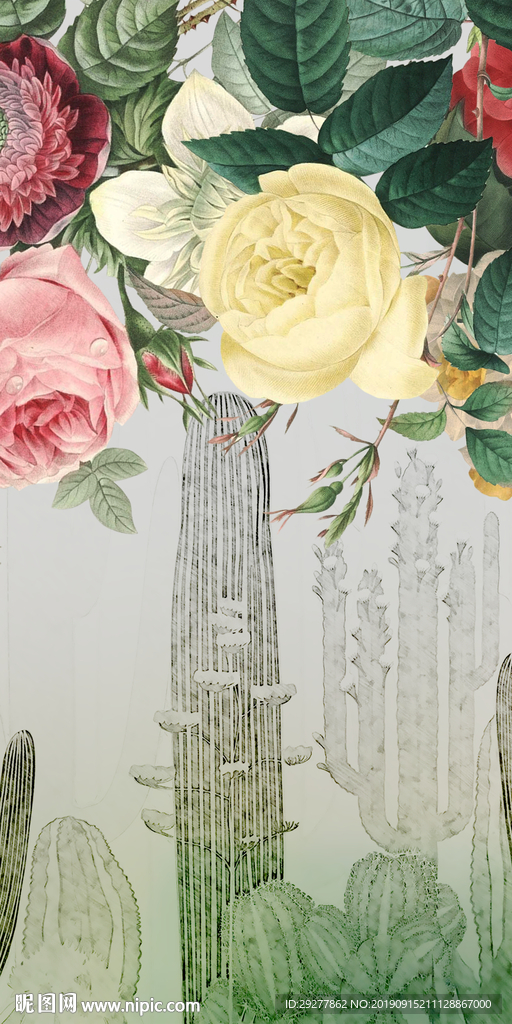 北欧奢华玄关画 TIF分层