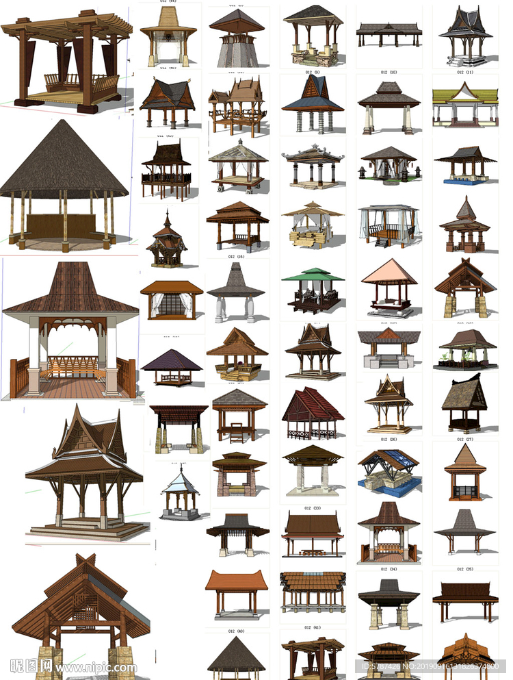 东南亚亭子模型