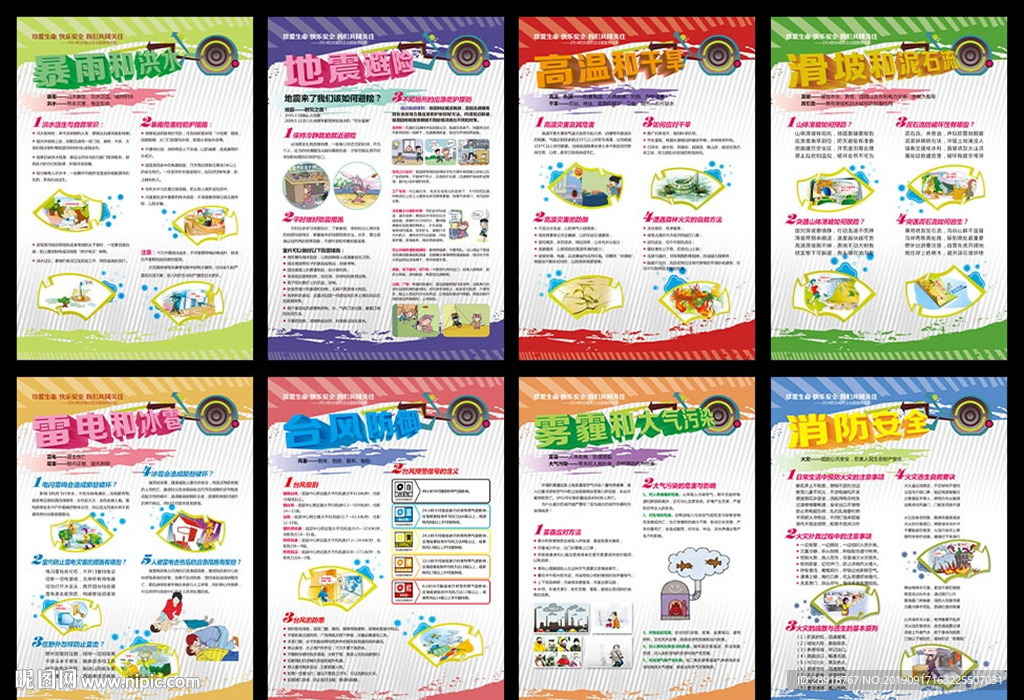 自然灾害展板