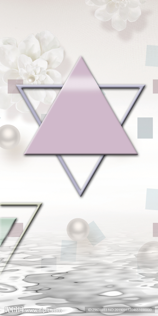 几何装饰画 TIF分层 背景墙