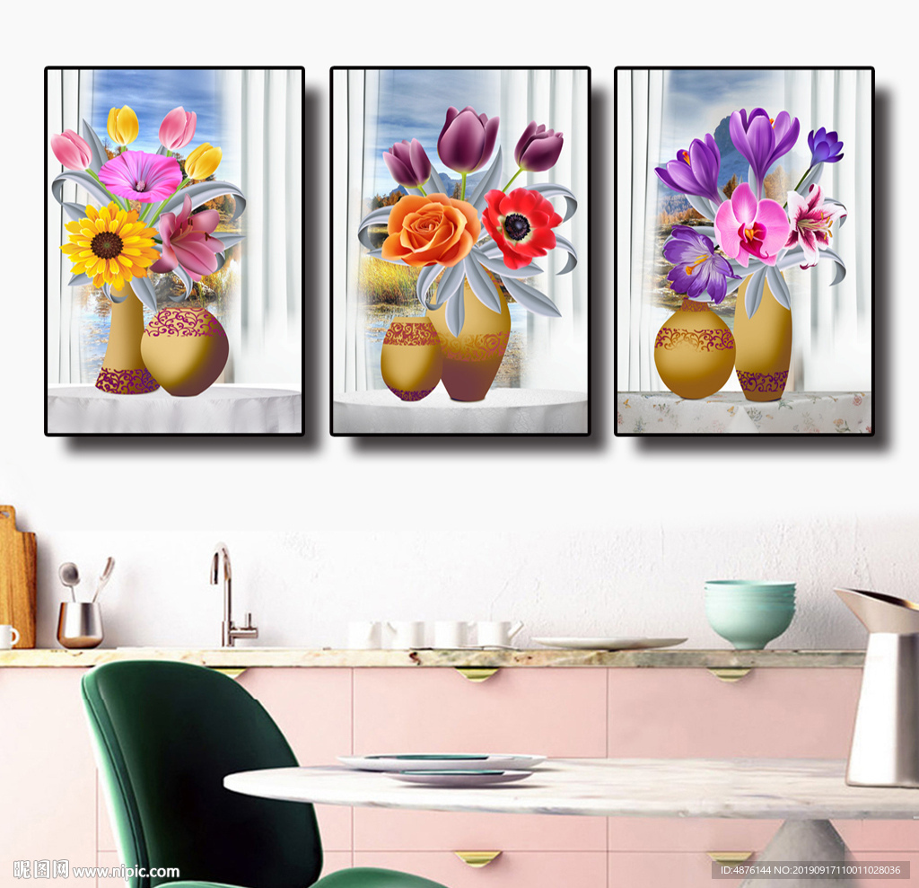 花卉装饰画无框画