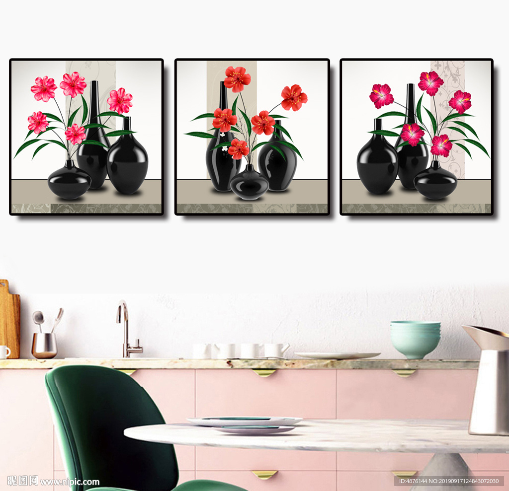 花卉花瓶无框画