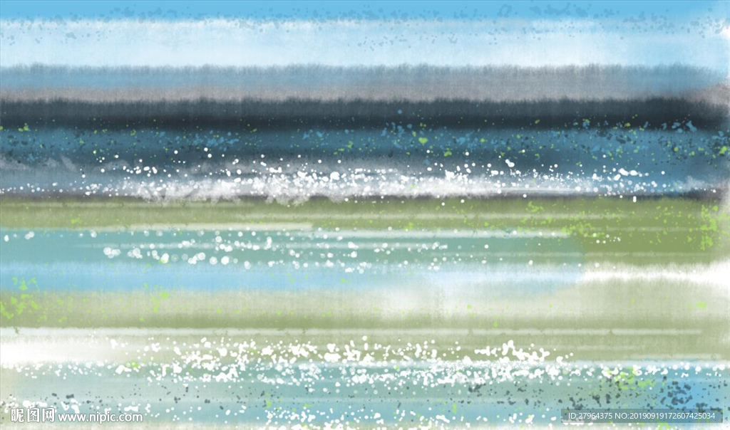 北欧复古大海抽象油画背景