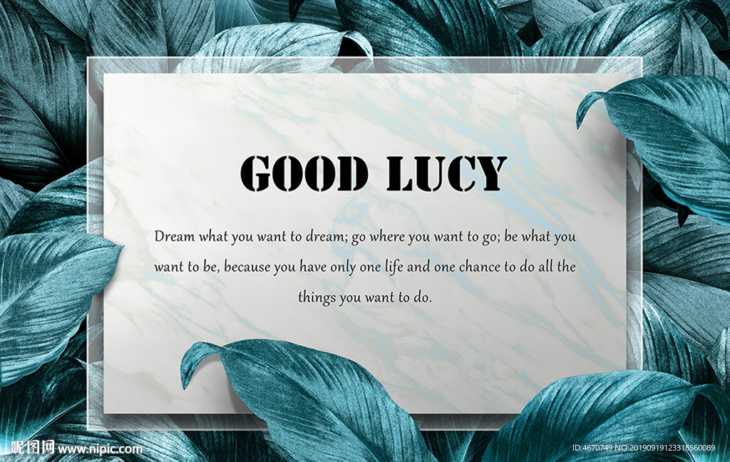 立体叶子大理石背景板 奢华幕布