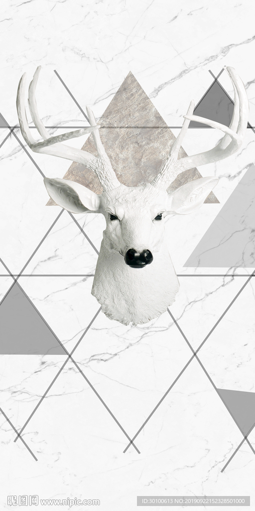 几何家居玄关画 TIF分层