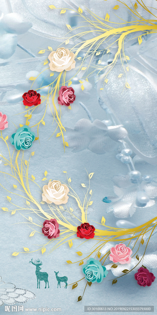 花纹家居玄关画 TIF分层