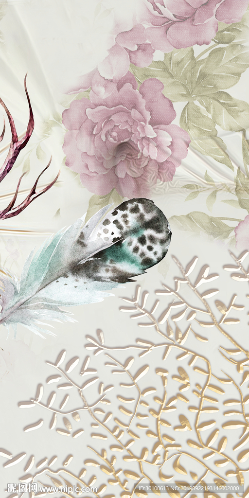 奢华新款玄关画 TIF分层