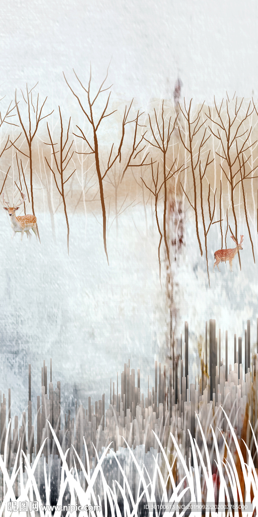 现代极品玄关画 TIF分层