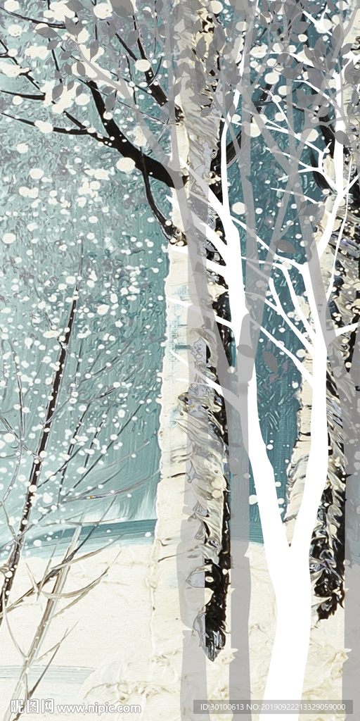 树林极品玄关画 TIF分层