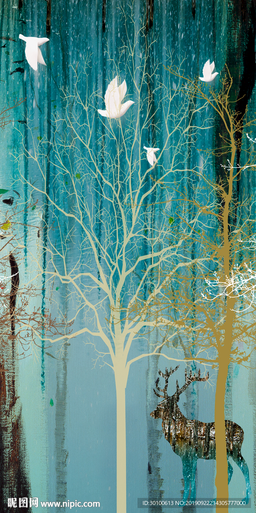 高档 极品玄关画 TIF分层