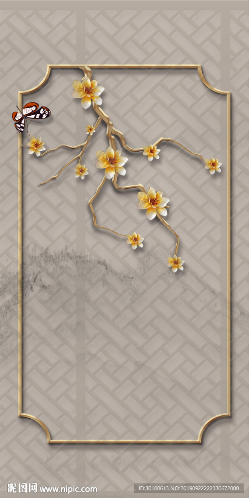 高清 精美玄关画 TIF分层