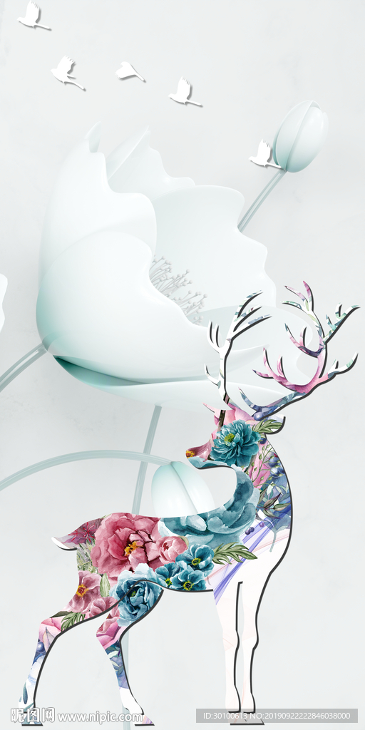 新品装饰玄关画 TIF分层