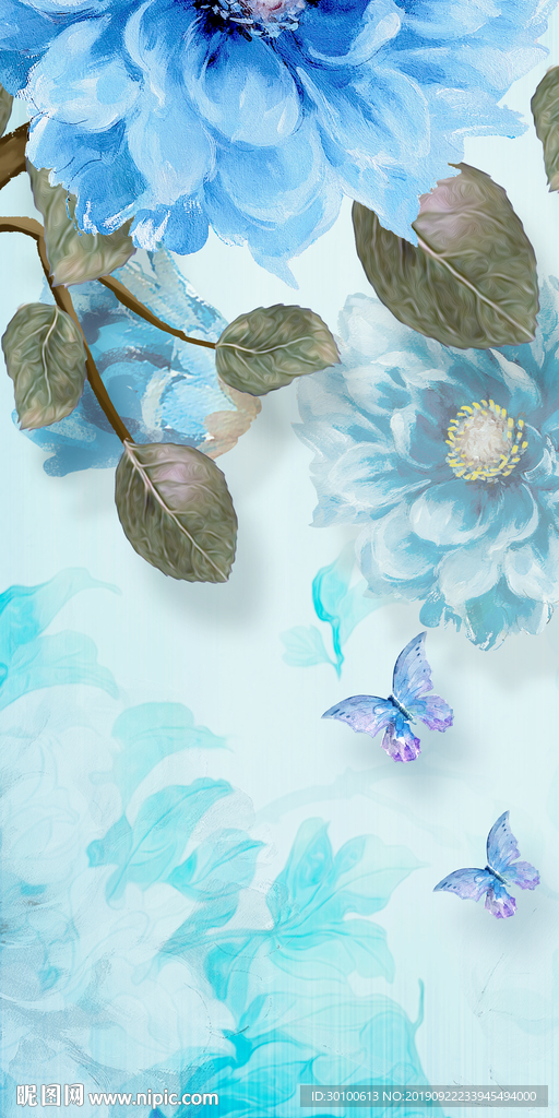 欧式花装饰玄关画 TIF分层