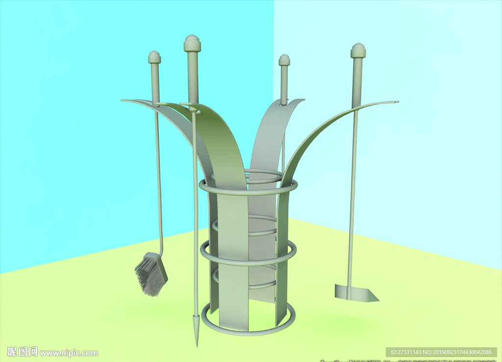 壁炉模型 壁炉设施 C4D模型