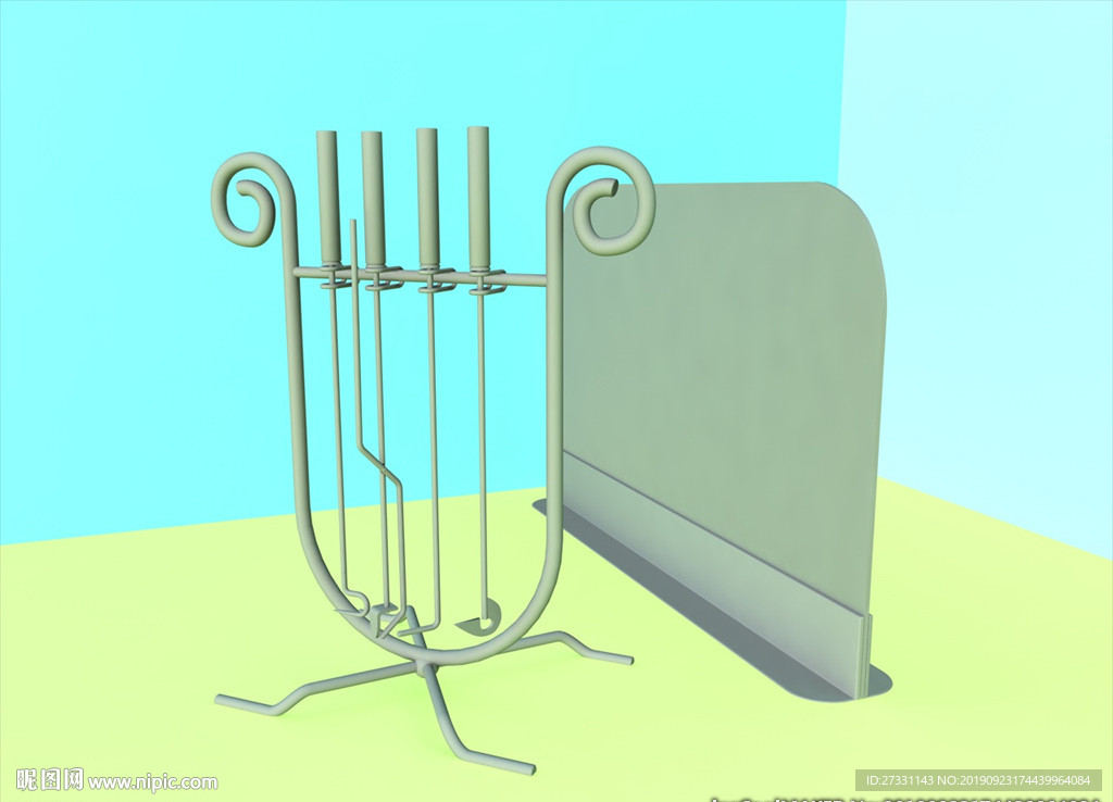 壁炉模型 壁炉设施 C4D模型