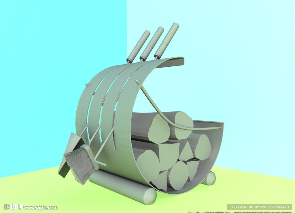 壁炉模型 壁炉设施 C4D模型