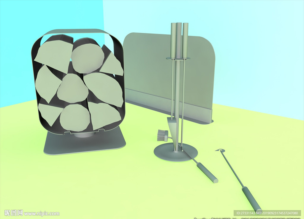 壁炉模型 壁炉设施 C4D模型