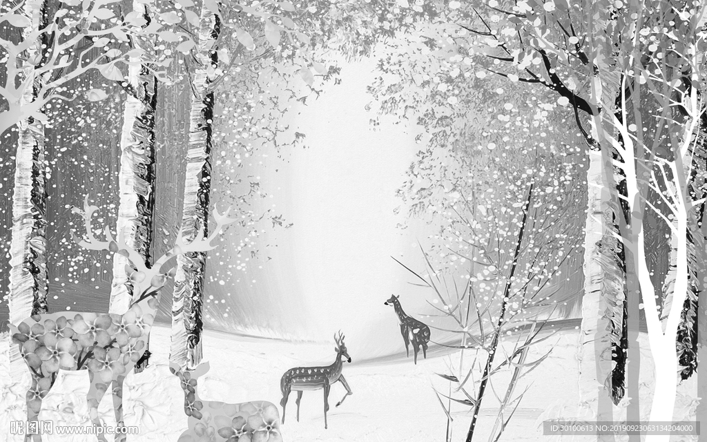 新品抽象画 TIF分层 背景墙