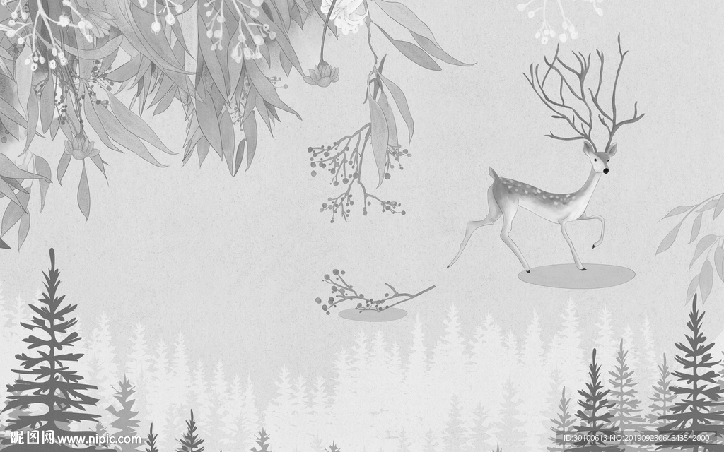 高清抽象画 TIF分层 背景墙