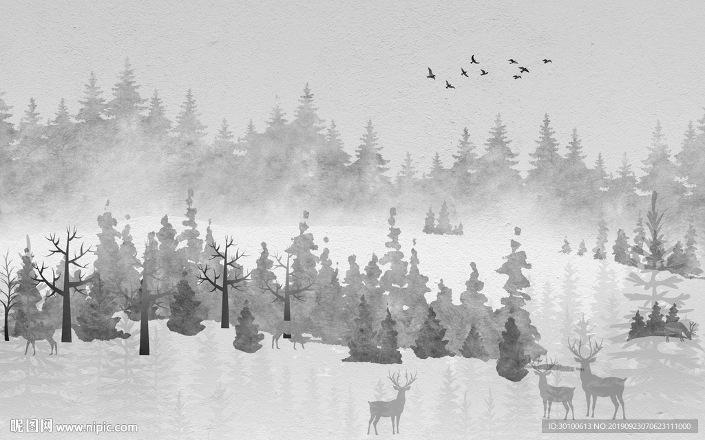 现代抽象画 TIF分层 背景墙