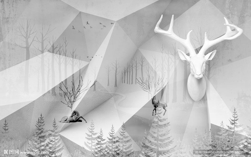 奢华新款装饰画 TIF分层