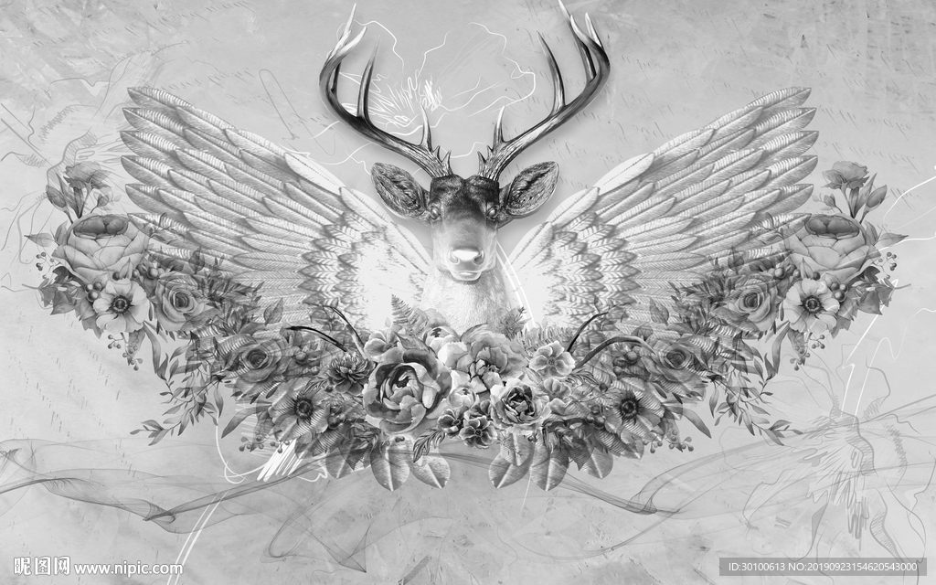 北欧新品装饰墙画 TIF分层