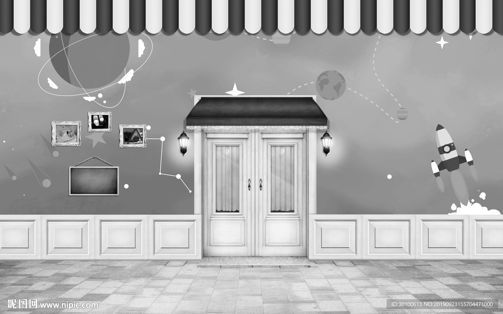 现代新款装饰画 TIF分层