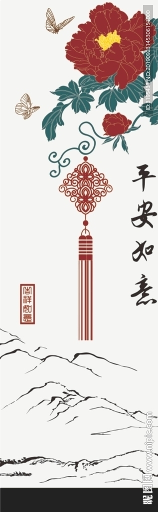 牡丹花  牡丹花矢量 雕刻图案