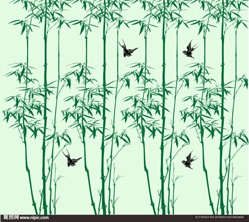 子矢量  竹子背景墙