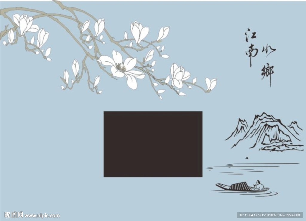 玉兰花矢量a硅藻泥矢量图a玉兰