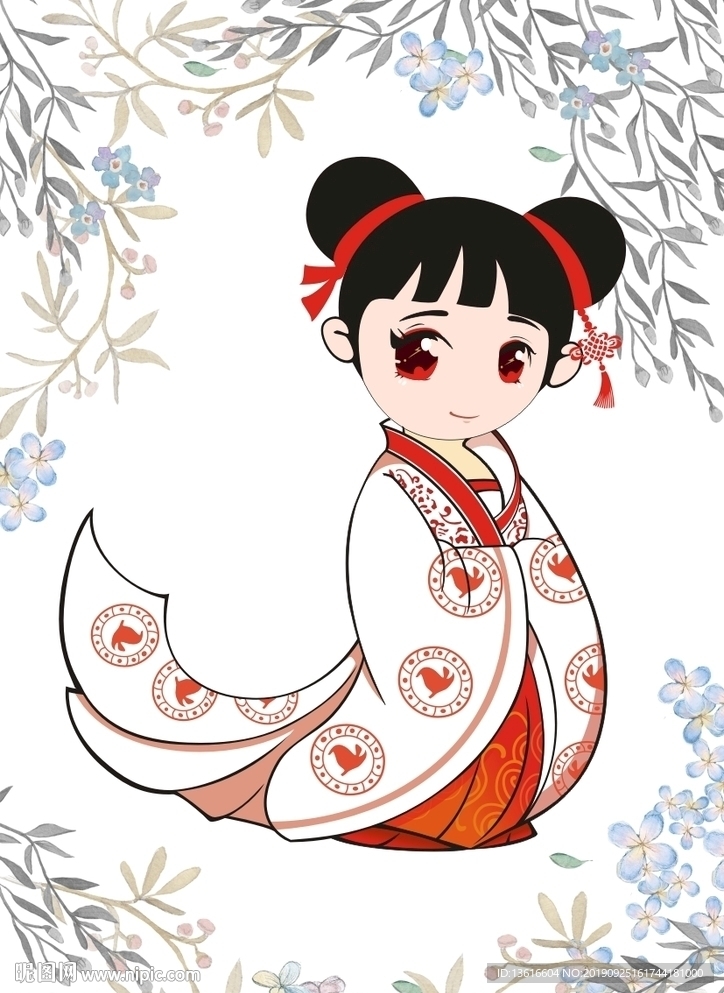 卡通漫画Q版宫女