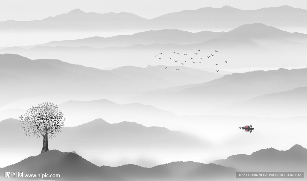 山水壁纸 山水背景墙