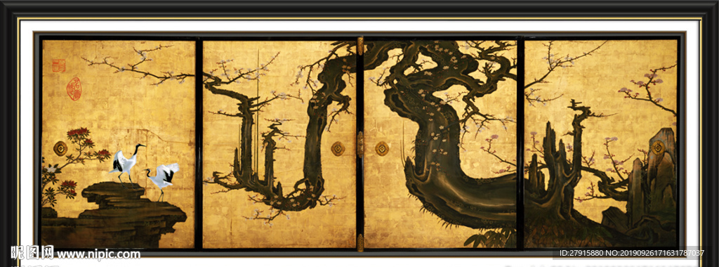 中式办公室复古艺术装饰画